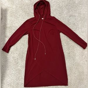 Tulip hem hoodie dress